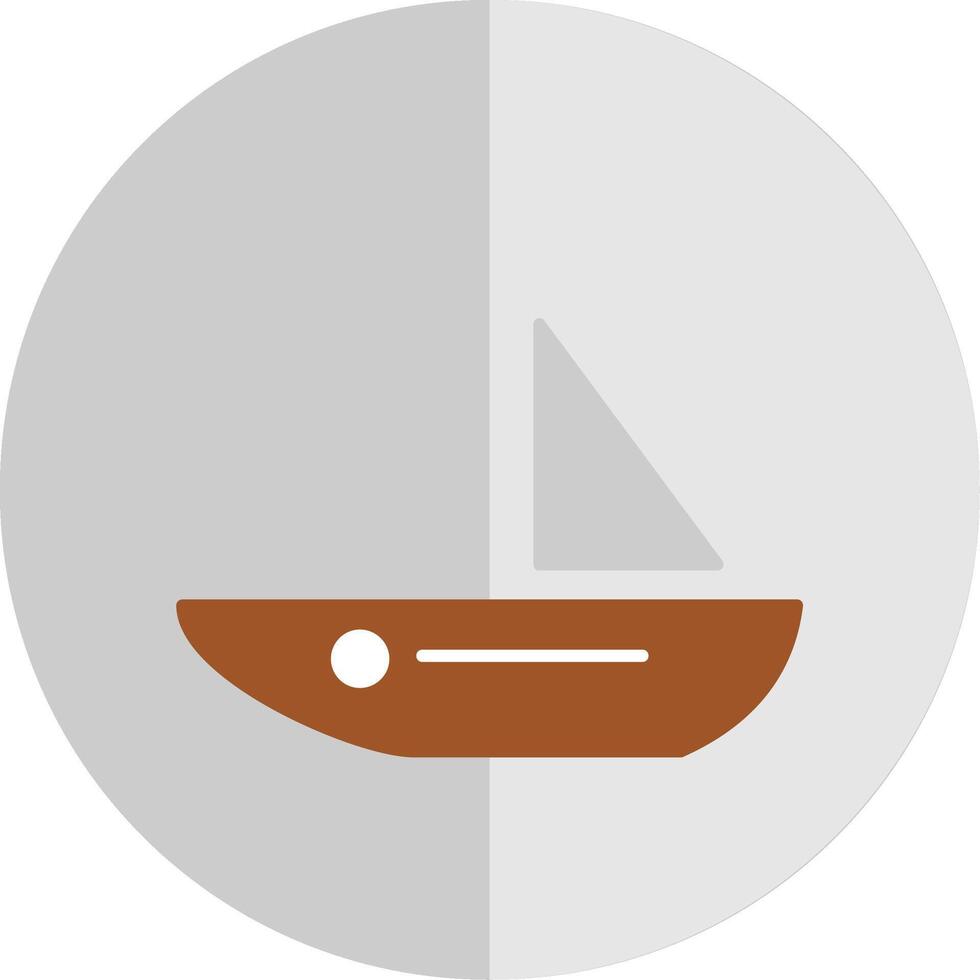 Dinghy Flat Scale Icon vector