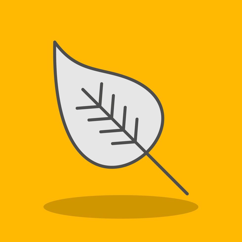 Leaf Filled Shadow Icon vector