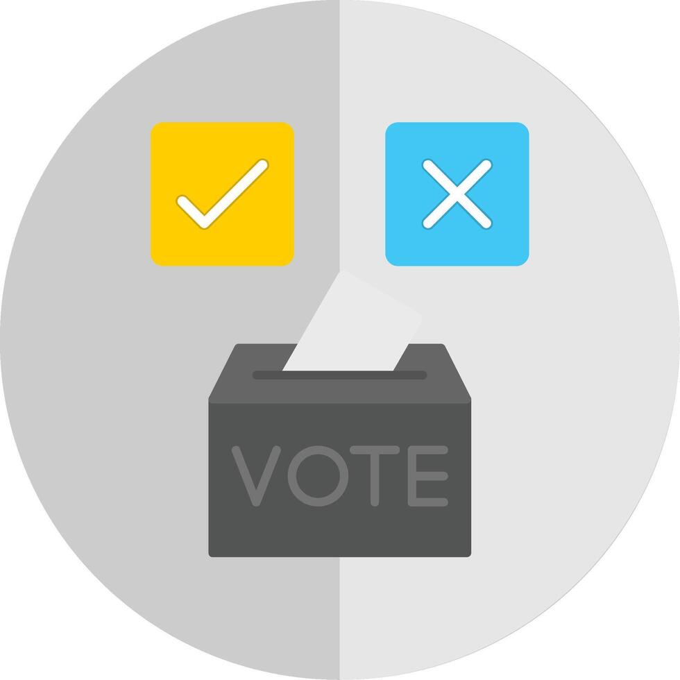 Vote Yes Flat Scale Icon vector
