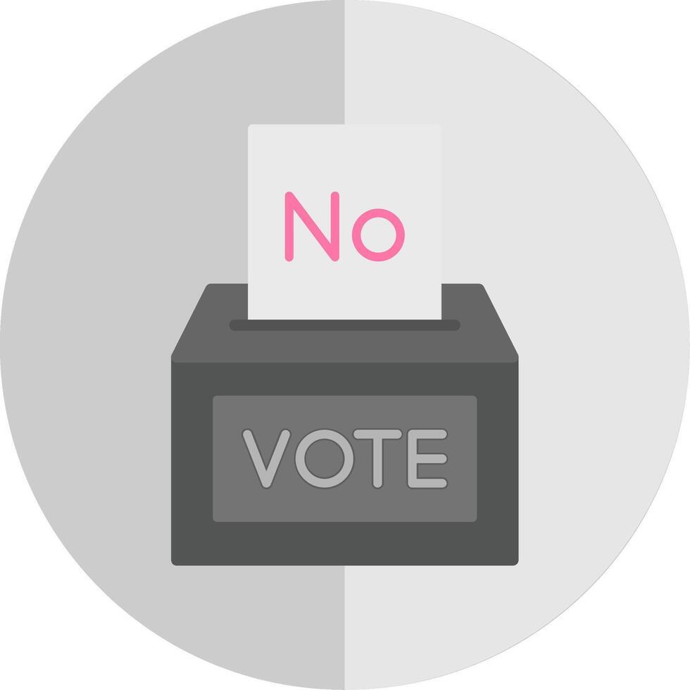 Vote NO Flat Scale Icon vector