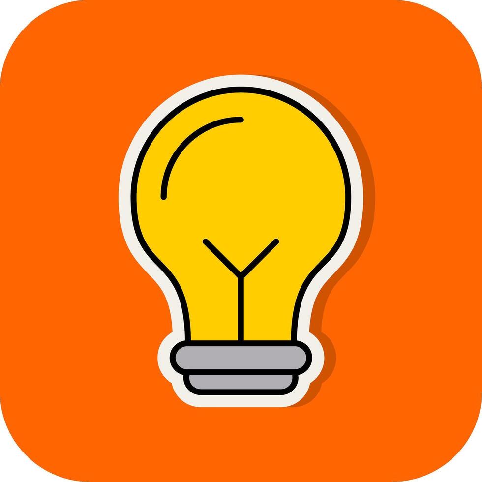Solution Filled Orange background Icon vector