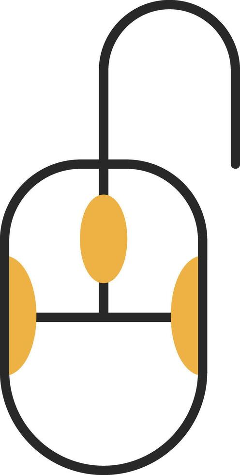 Mouse Skined Filled Icon vector