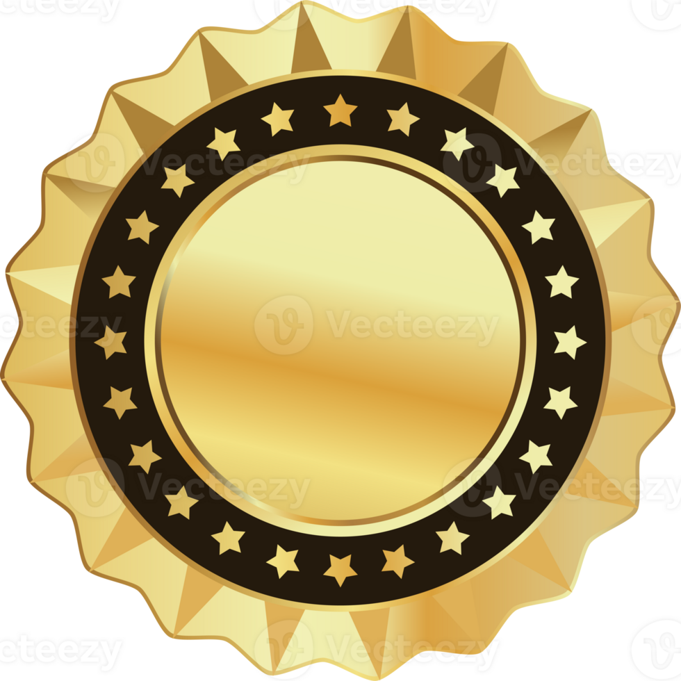 Luxury golden badge png