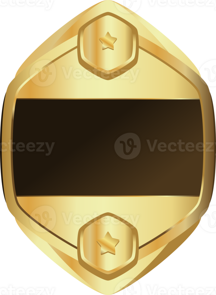Luxury golden badge shield png