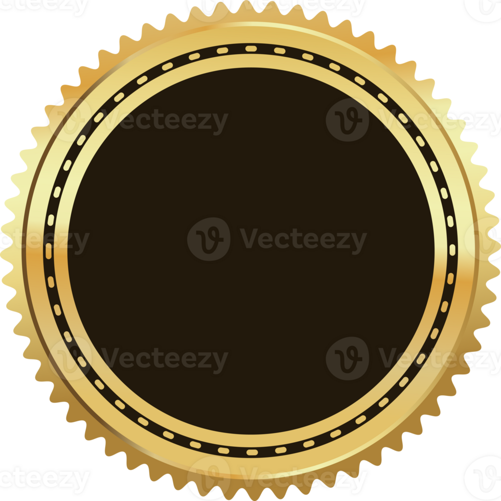 Luxury golden badge png