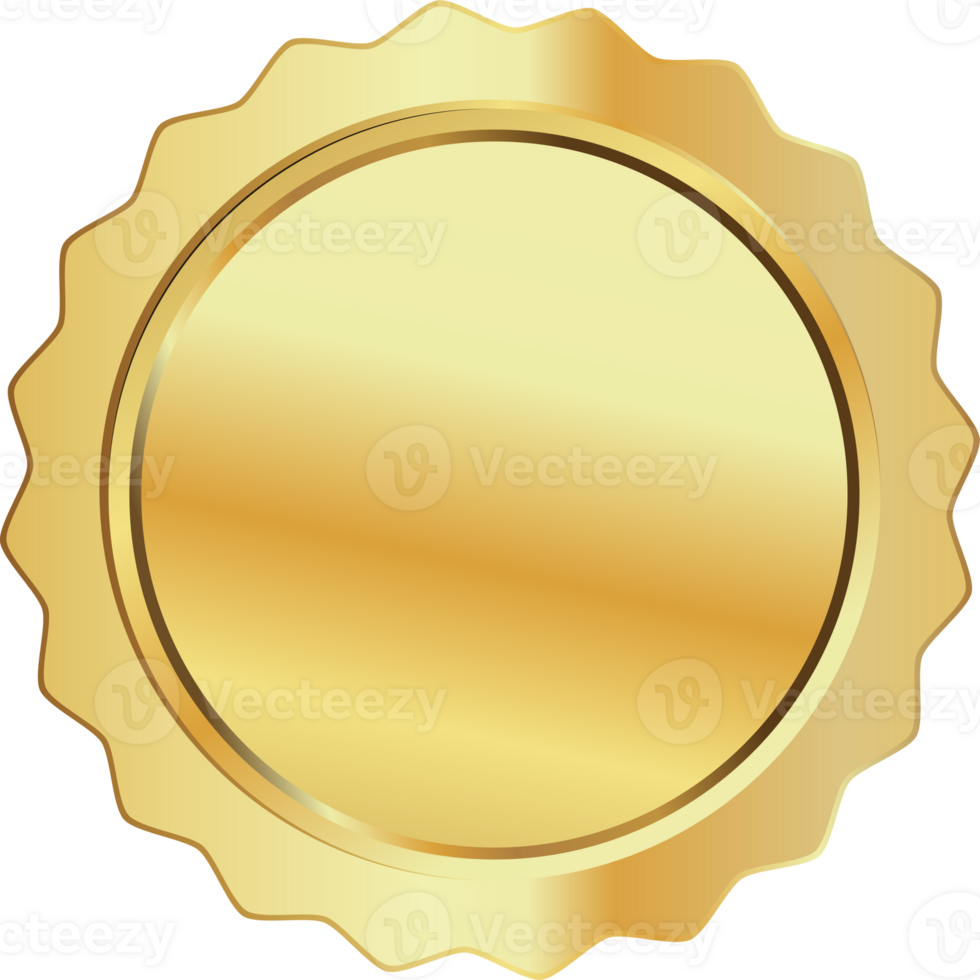 Luxury golden badge png