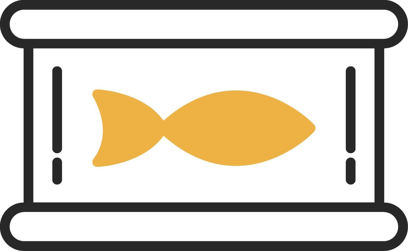 Tuna Skined Filled Icon vector