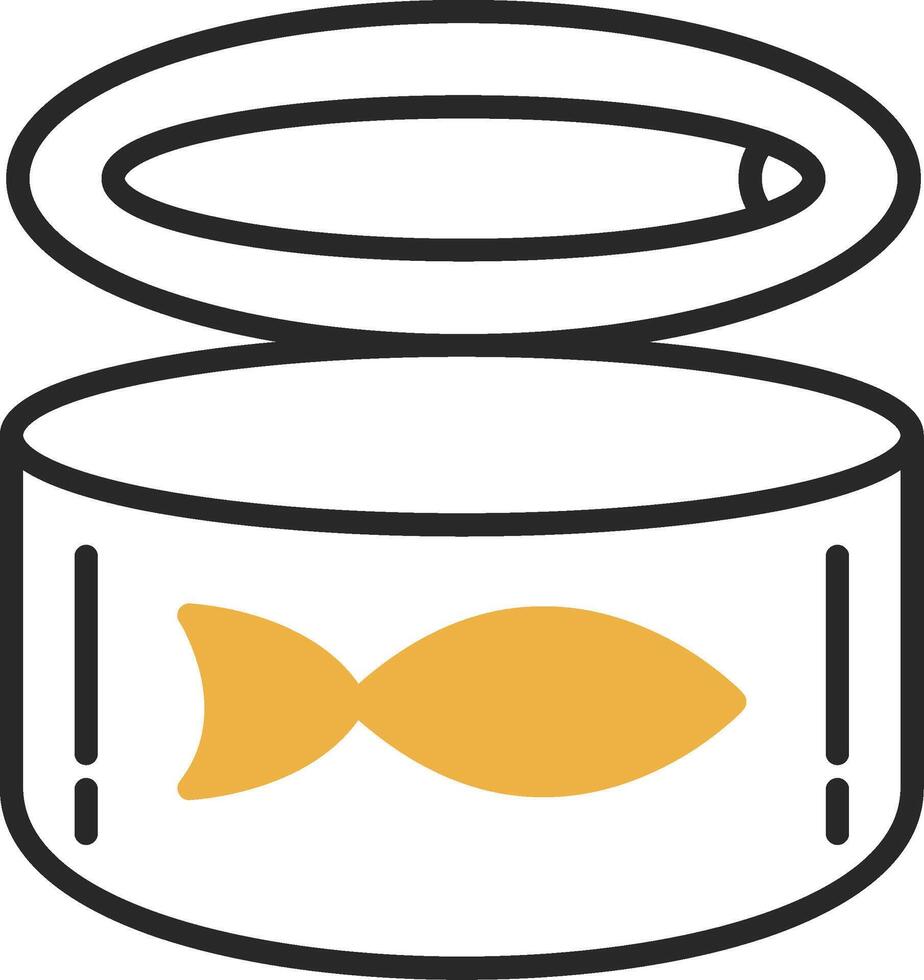 Canned Food Skined Filled Icon vector