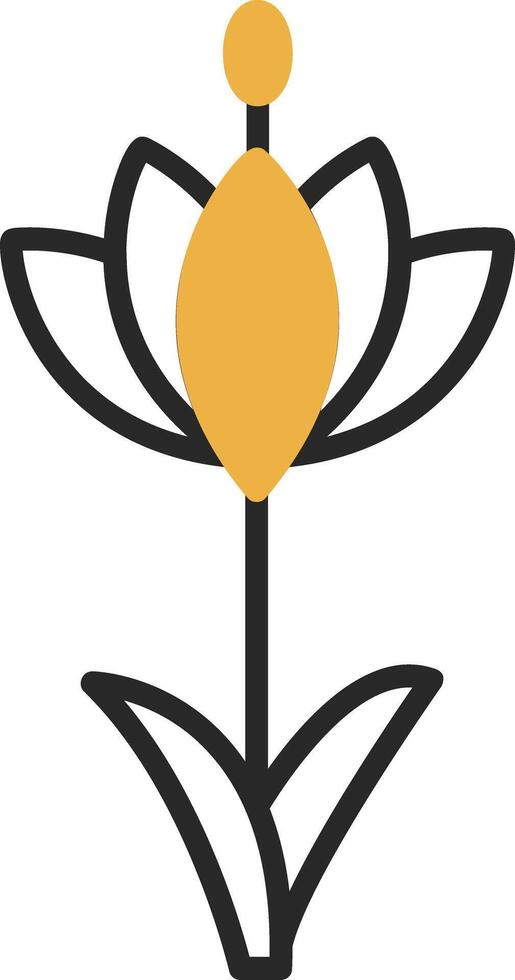 Saffron Skined Filled Icon vector