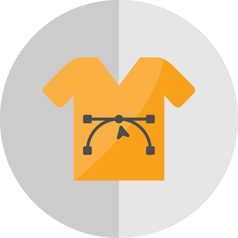 Shirt Design Flat Scale Icon vector