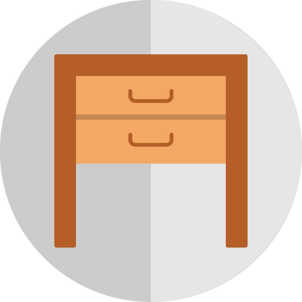 Side Table Flat Scale Icon vector