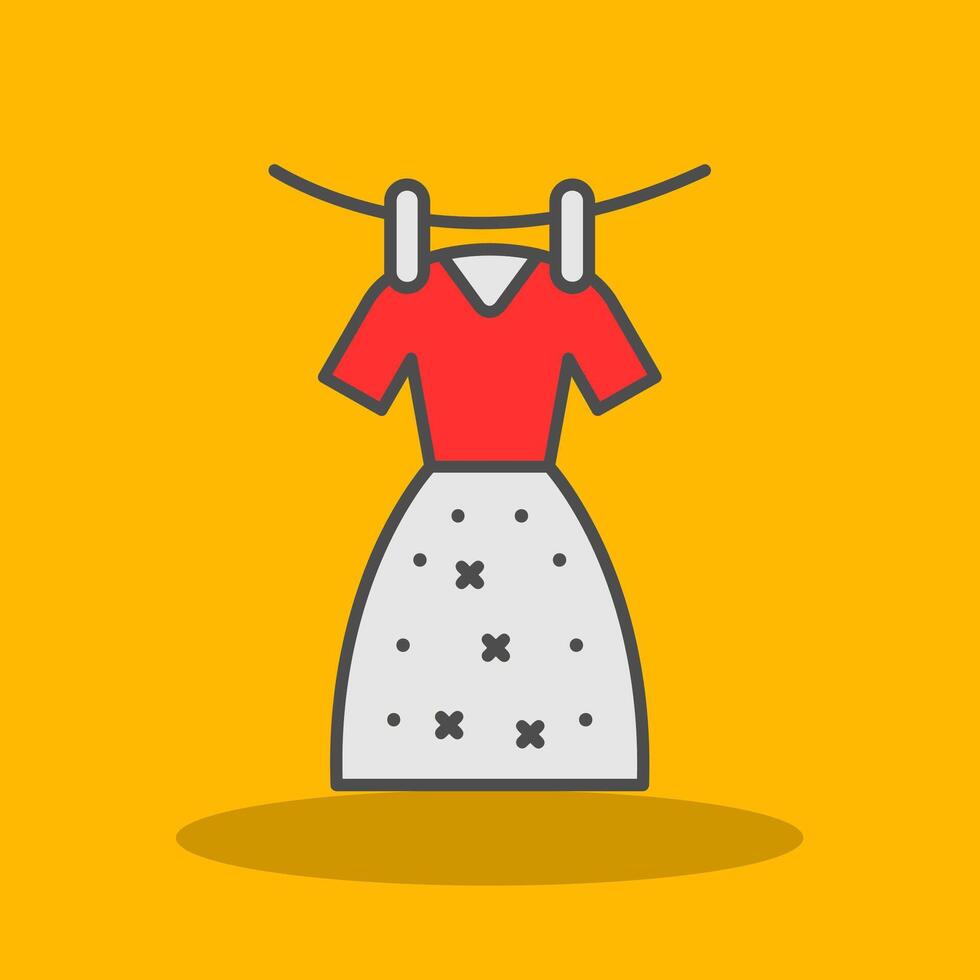 Pattern cloth Filled Shadow Icon vector