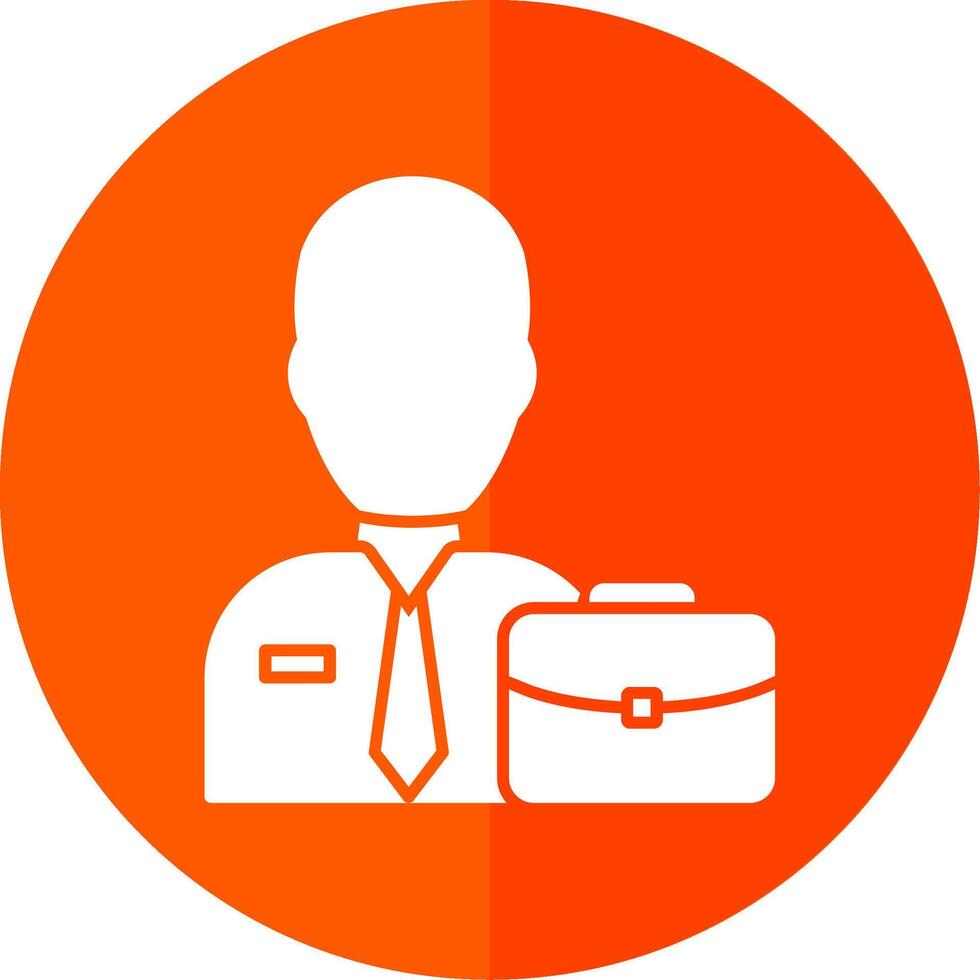 Manager Glyph Red Circle Icon vector