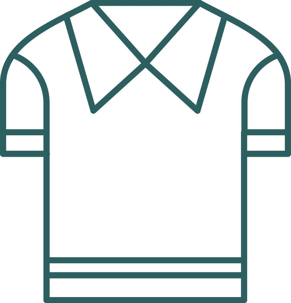 Casual Shirt Line Gradient Round Corner Icon vector
