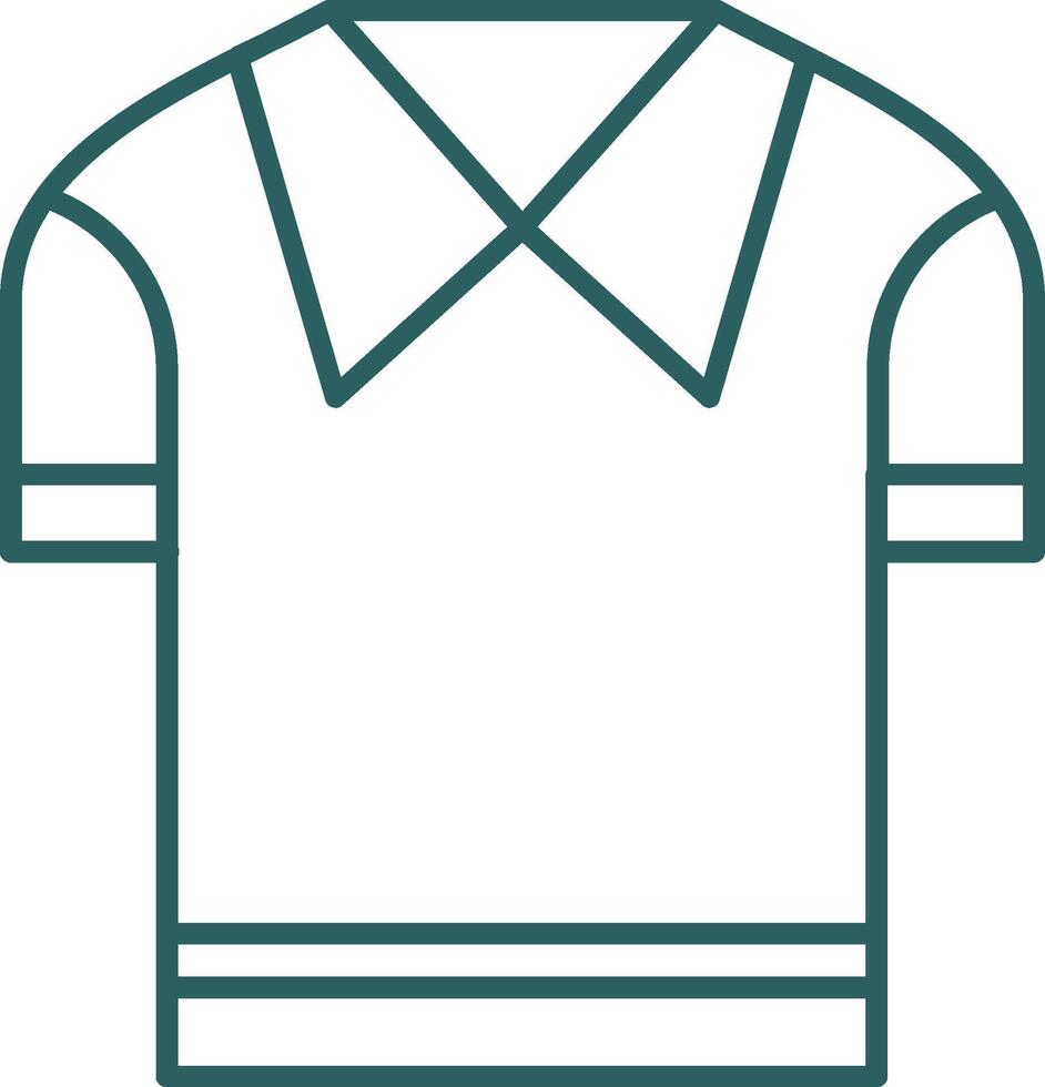 Casual Shirt Line Gradient Round Corner Icon vector