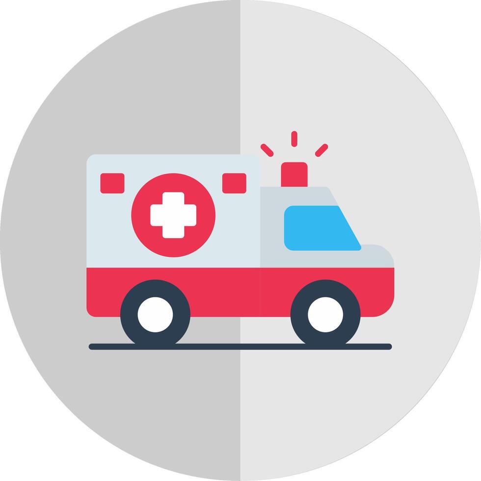 Ambulance Flat Scale Icon vector