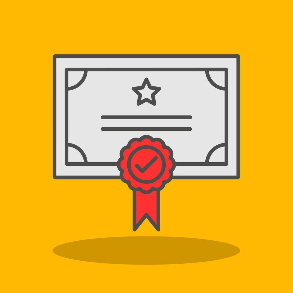 Qualify Filled Shadow Icon vector