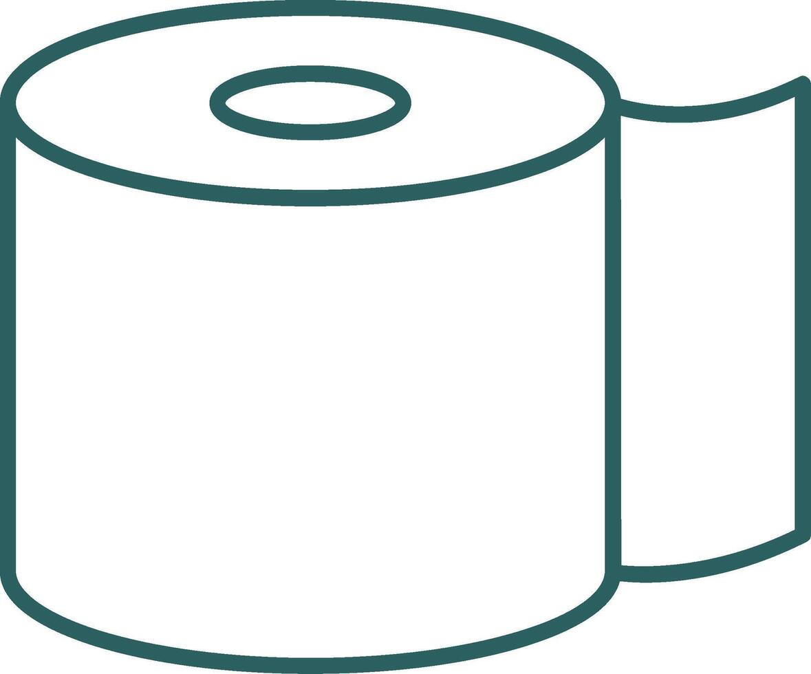 Toilet Paper Line Gradient Round Corner Icon vector