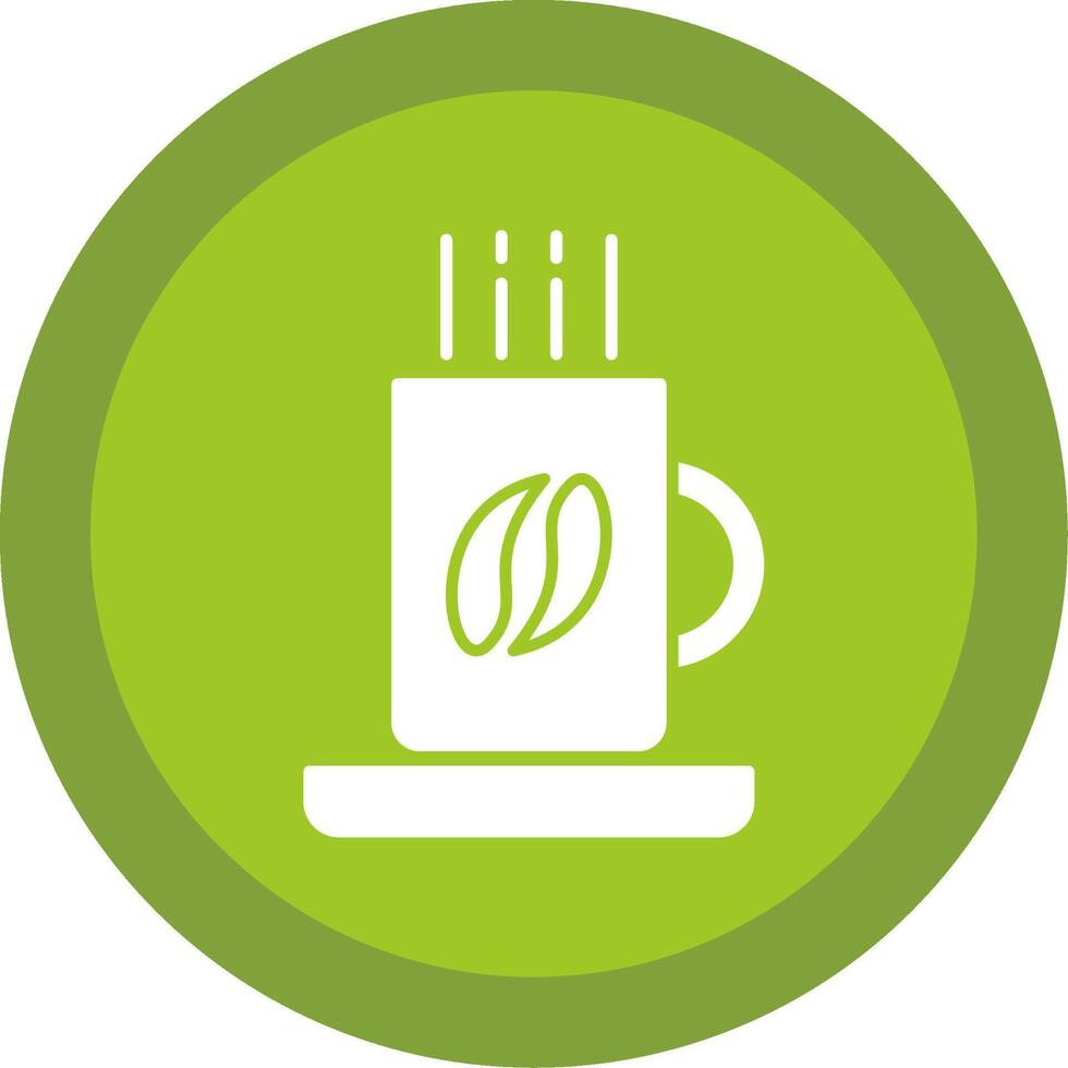 Coffee Mug Glyph Multi Circle Icon vector