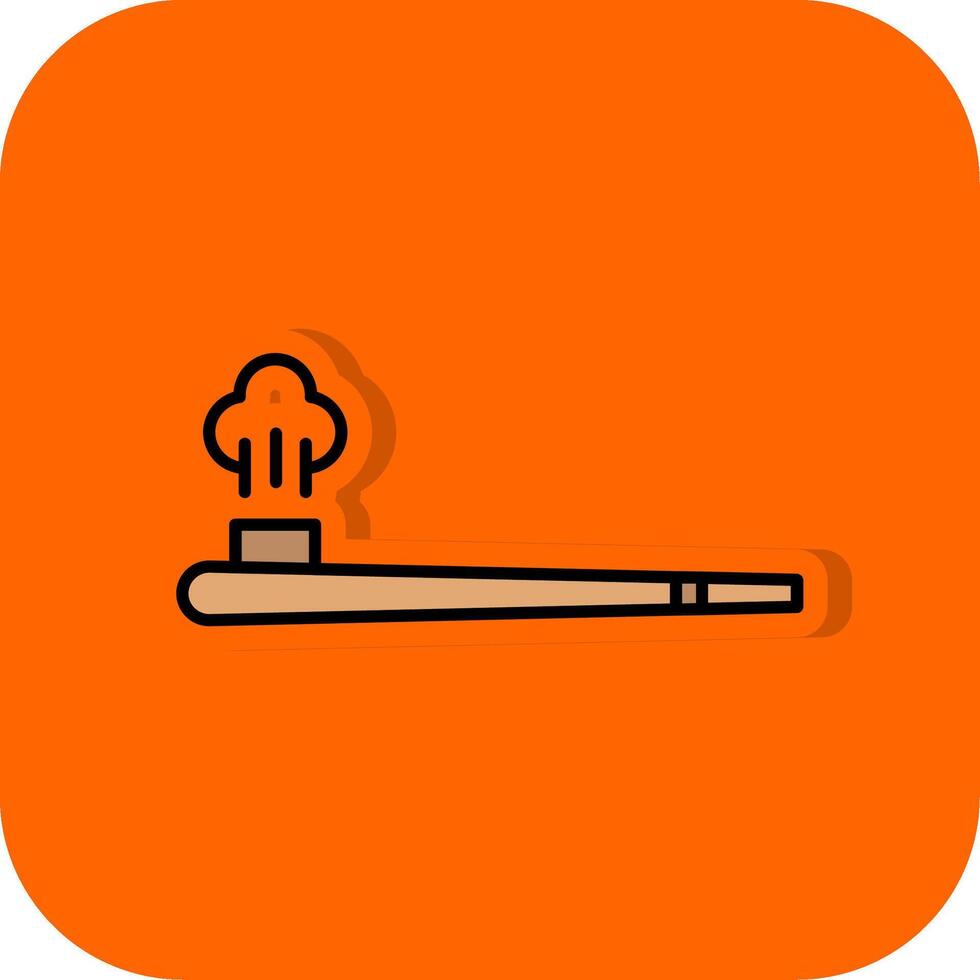 Smoking Pipe Filled Orange background Icon vector