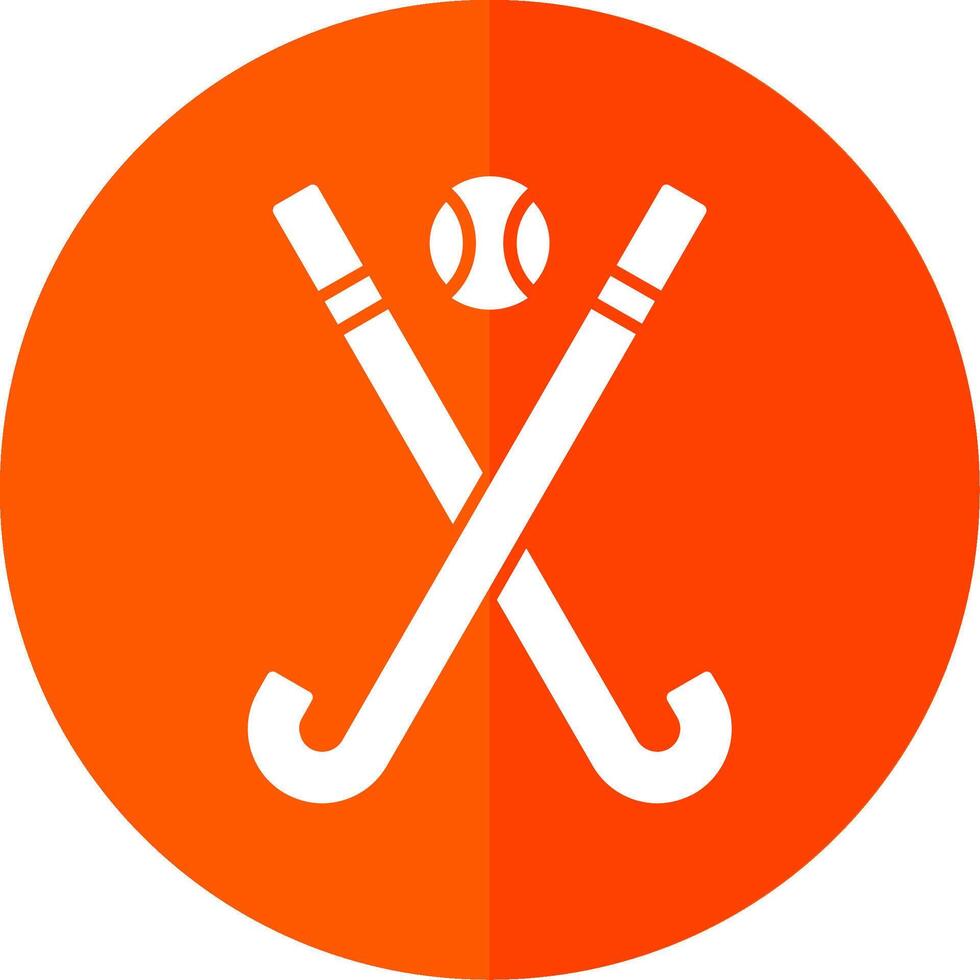 hockey glifo rojo circulo icono vector