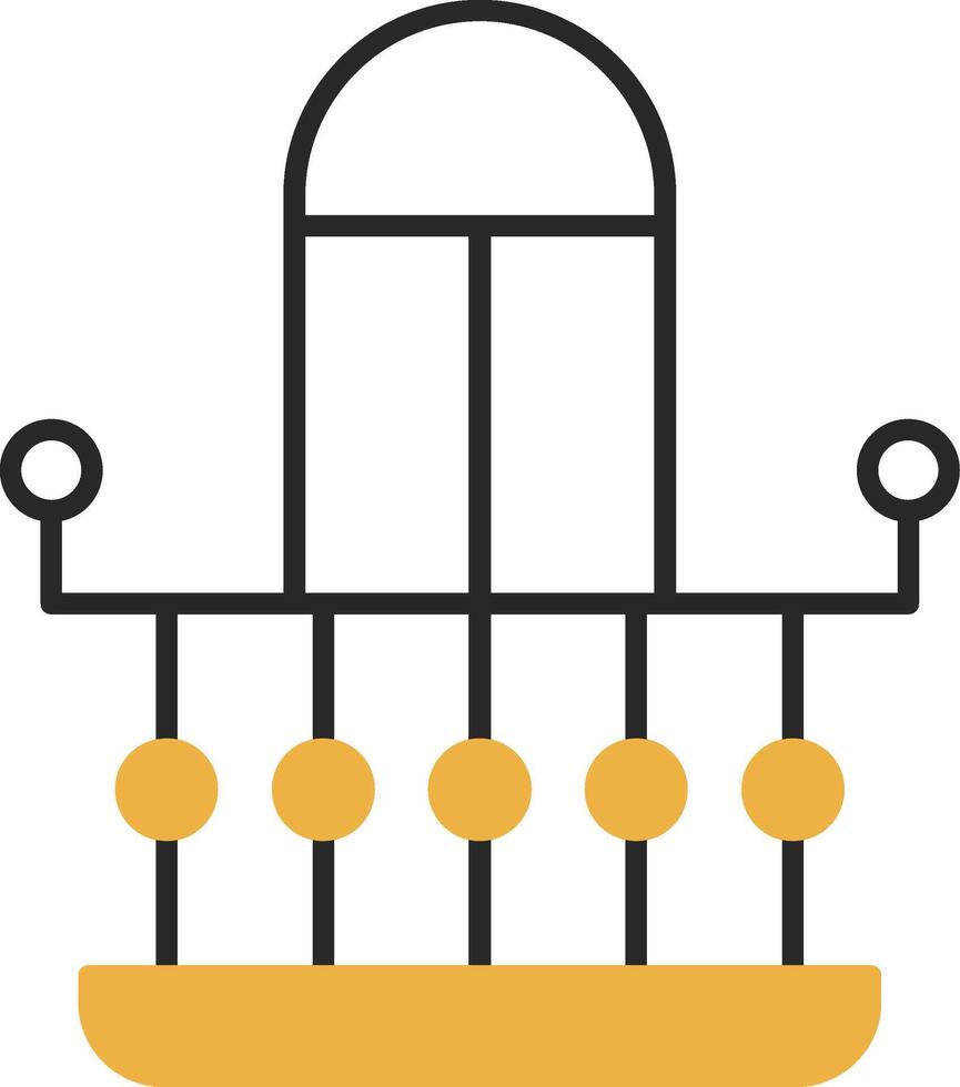 Balcony Skined Filled Icon vector