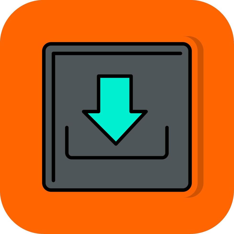Download Filled Orange background Icon vector