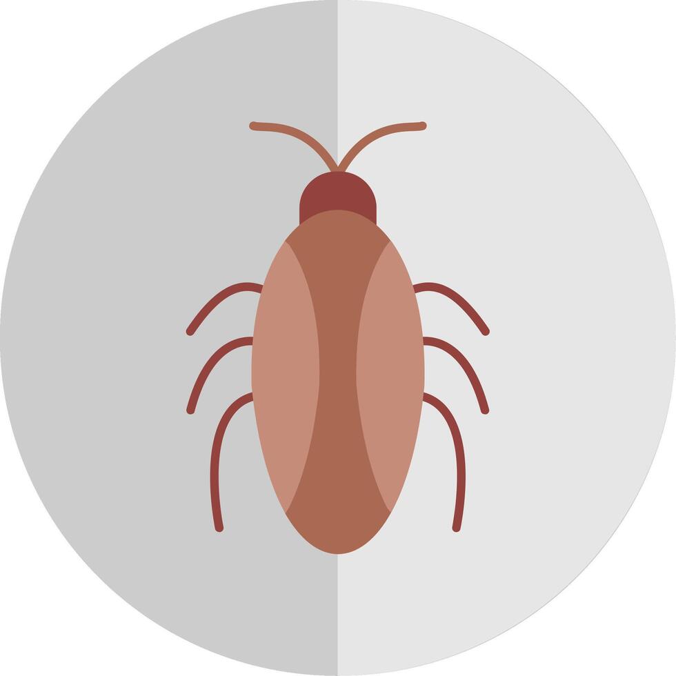 Cockroach Flat Scale Icon vector