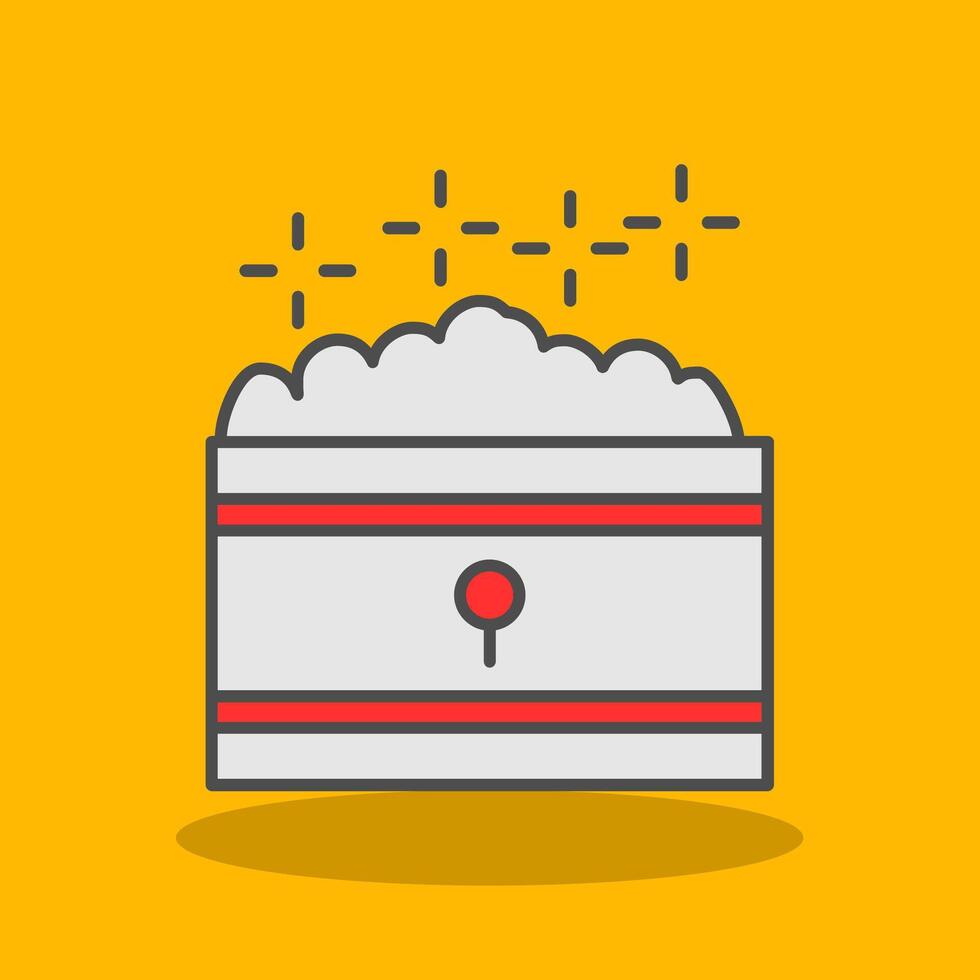 Treasure Filled Shadow Icon vector
