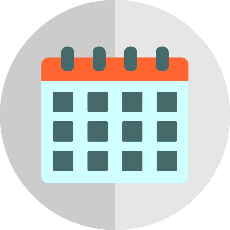 Calendar Flat Scale Icon vector