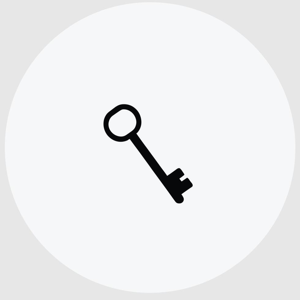 Key icon 2d illustration minimalist design vector