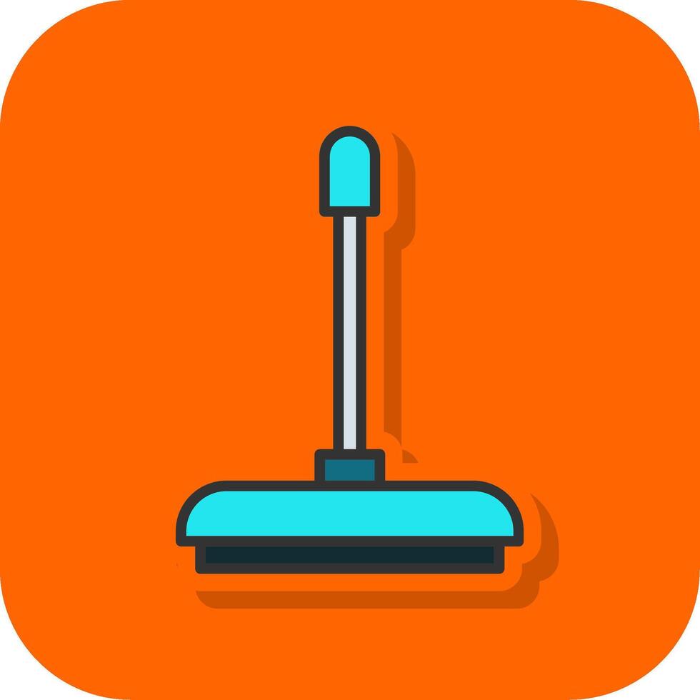 Floor Wiper Filled Orange background Icon vector