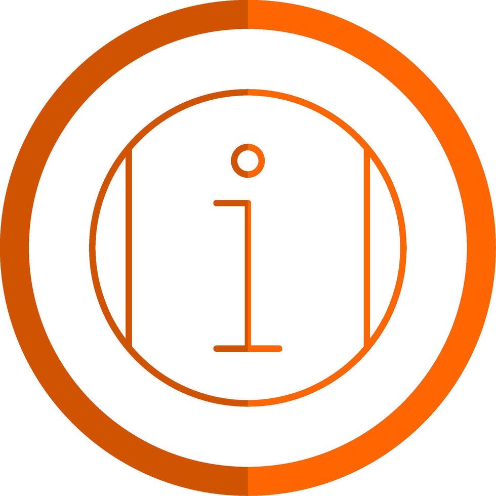 Information Line Orange Circle Icon vector