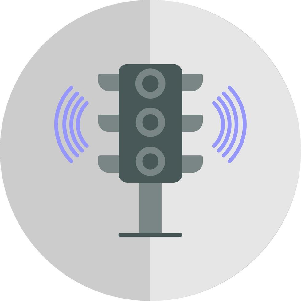 Traffic Signal Flat Scale Icon vector