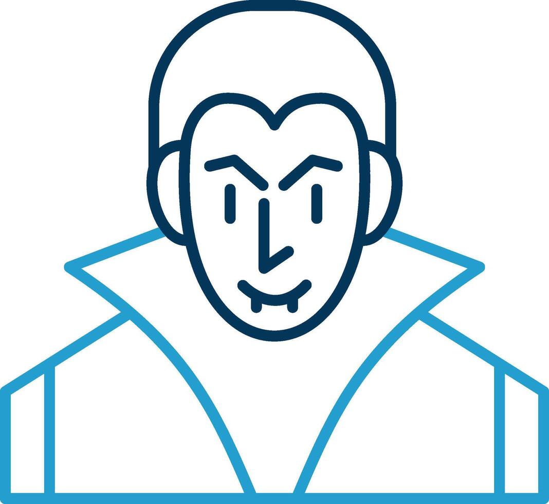 Evil Line Blue Two Color Icon vector