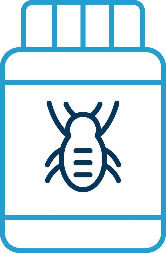 Pesticide Line Blue Two Color Icon vector