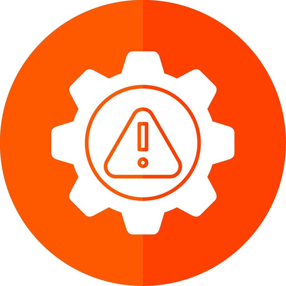 Risk Management Glyph Red Circle Icon vector