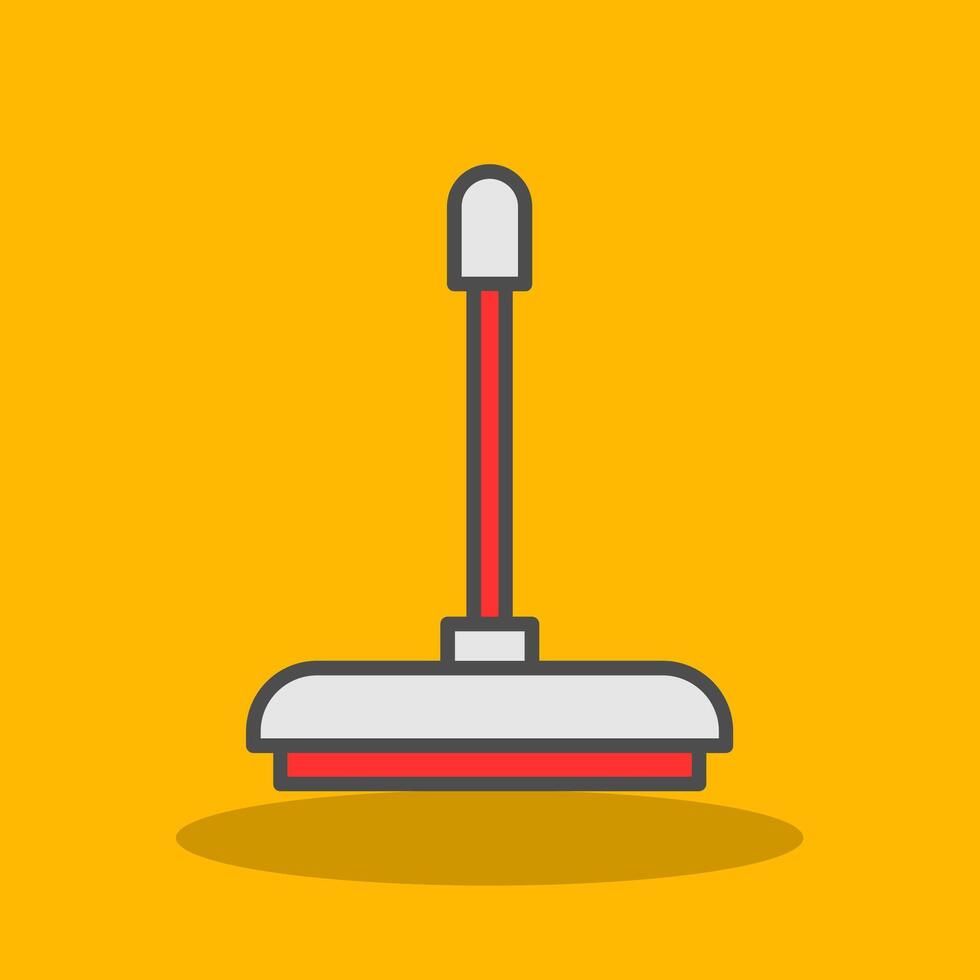 Floor Wiper Filled Shadow Icon vector
