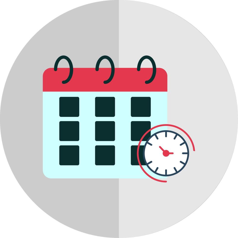 Schedule Flat Scale Icon vector