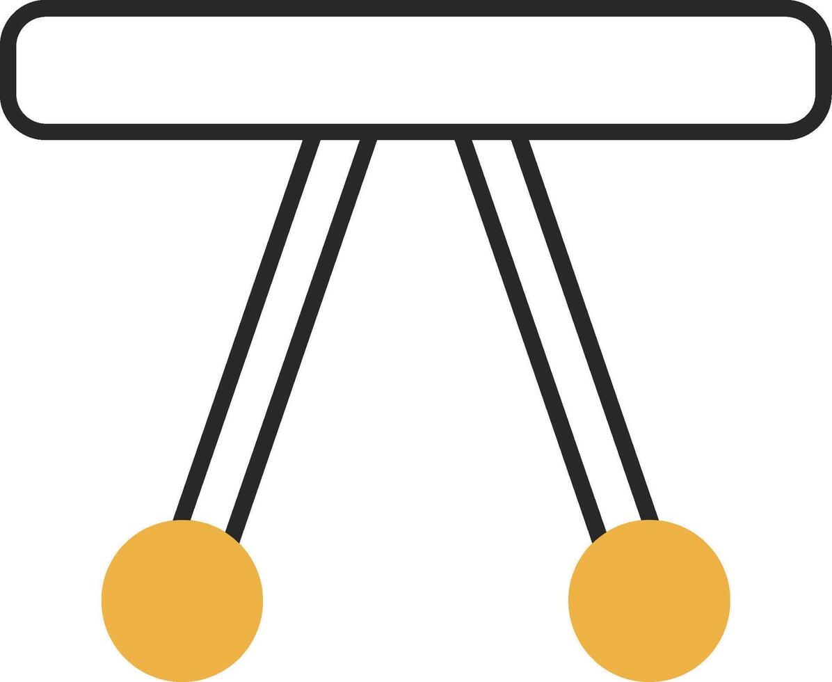 Swinging Cradle Skined Filled Icon vector