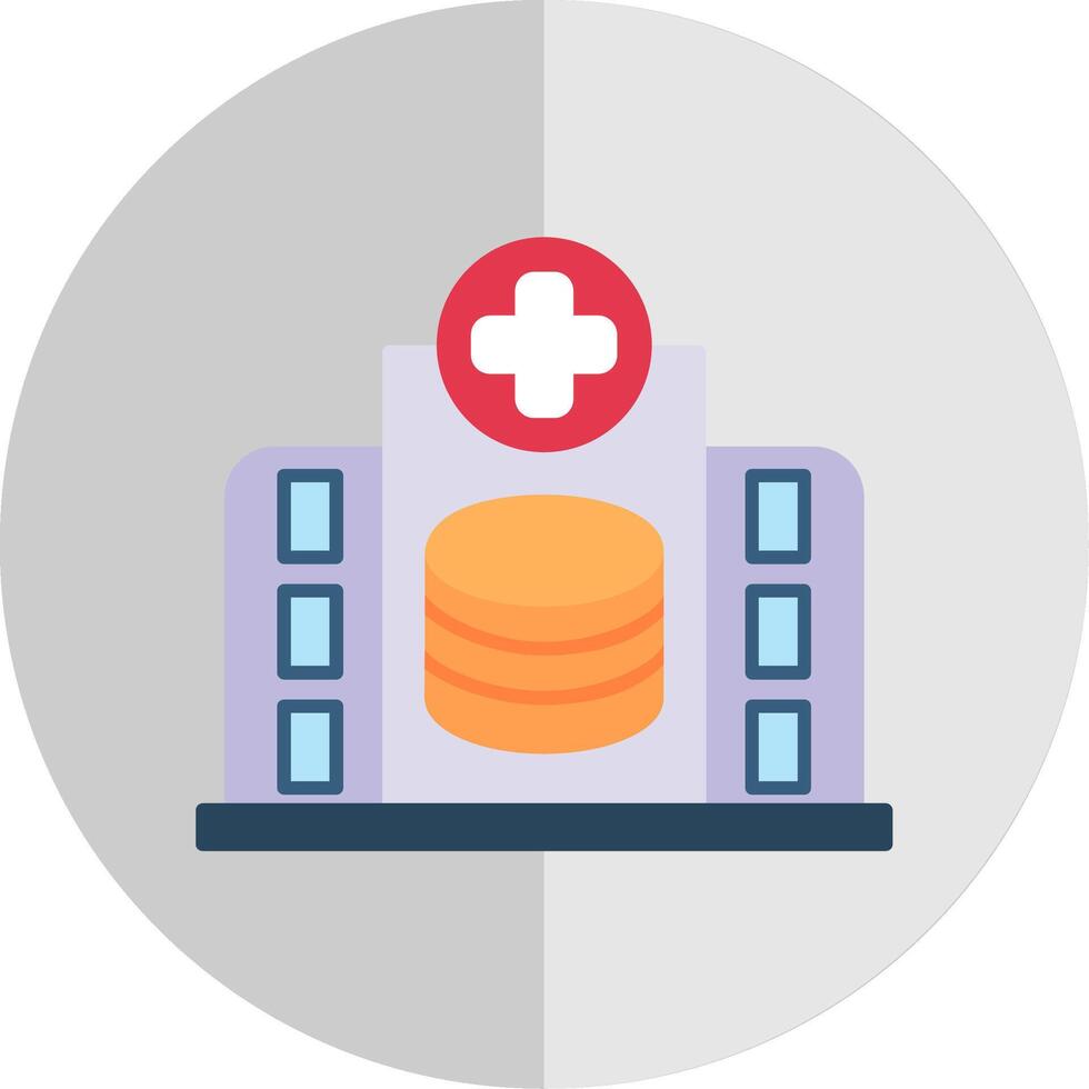 Hospital Database Flat Scale Icon vector