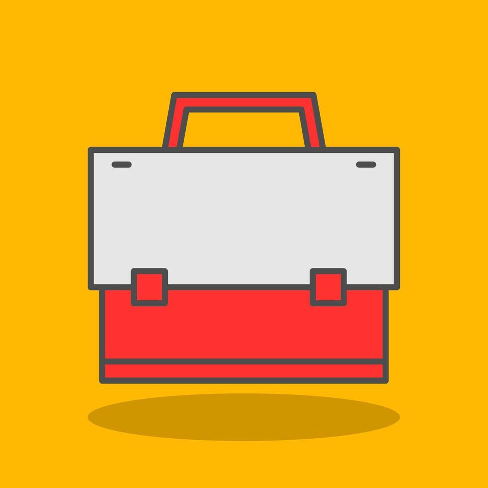 Suitcase Filled Shadow Icon vector