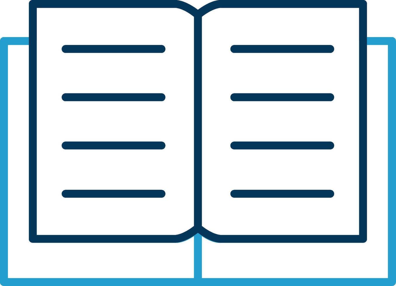 Book Line Blue Two Color Icon vector