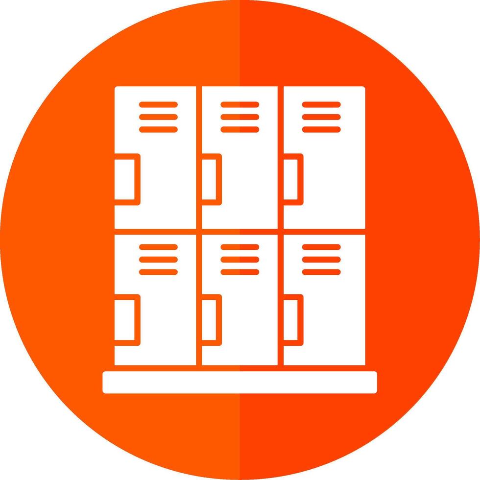 Locker Glyph Red Circle Icon vector