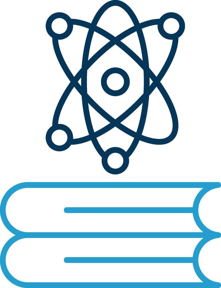Knowledge Line Blue Two Color Icon vector