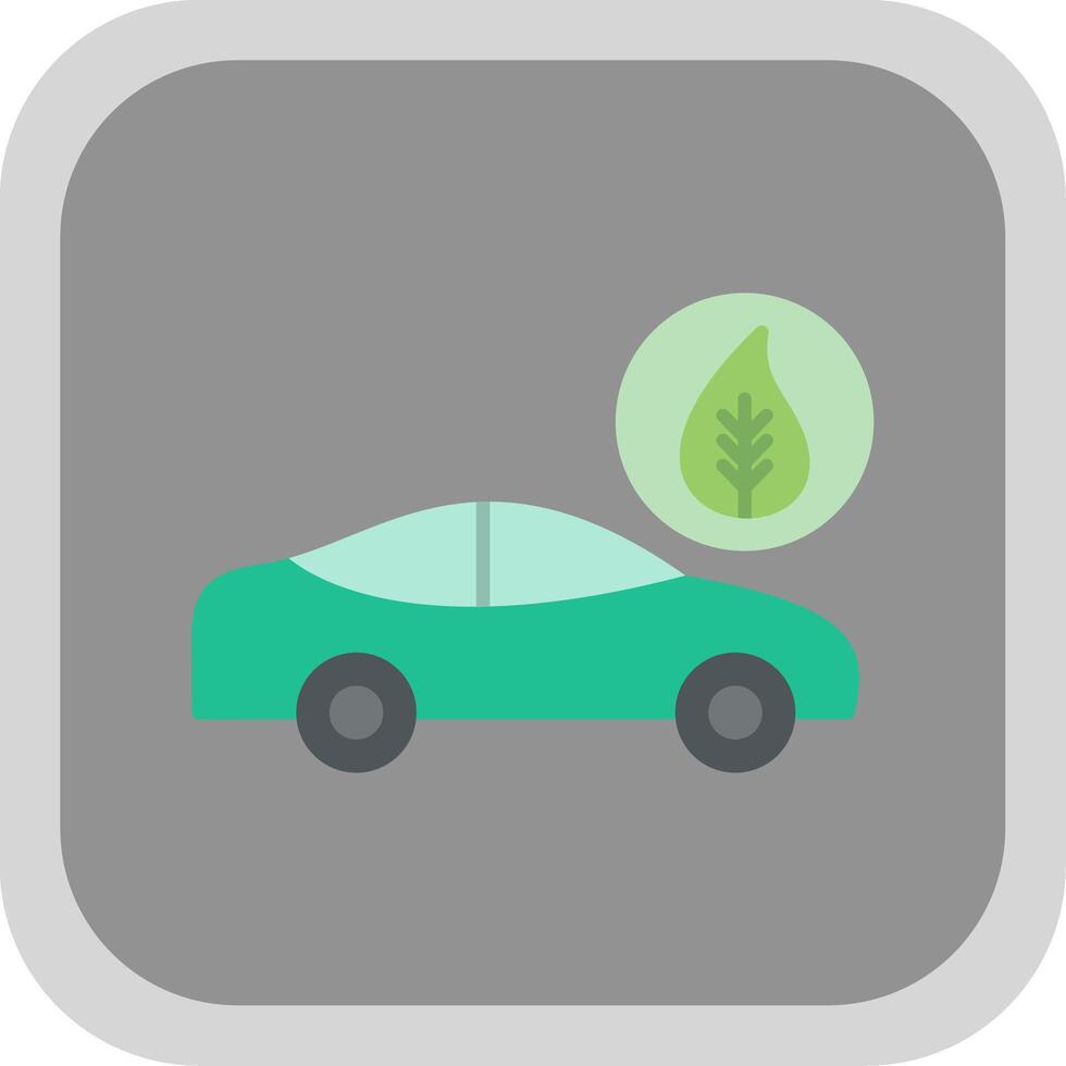 Eco Transporation Flat Round Corner Icon vector