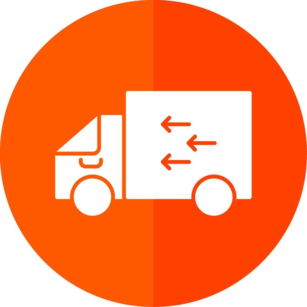 Delivery Glyph Red Circle Icon vector