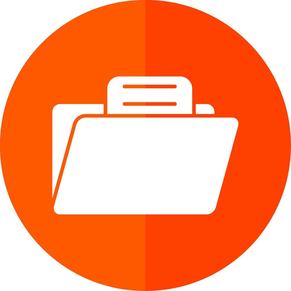 Files Glyph Red Circle Icon vector
