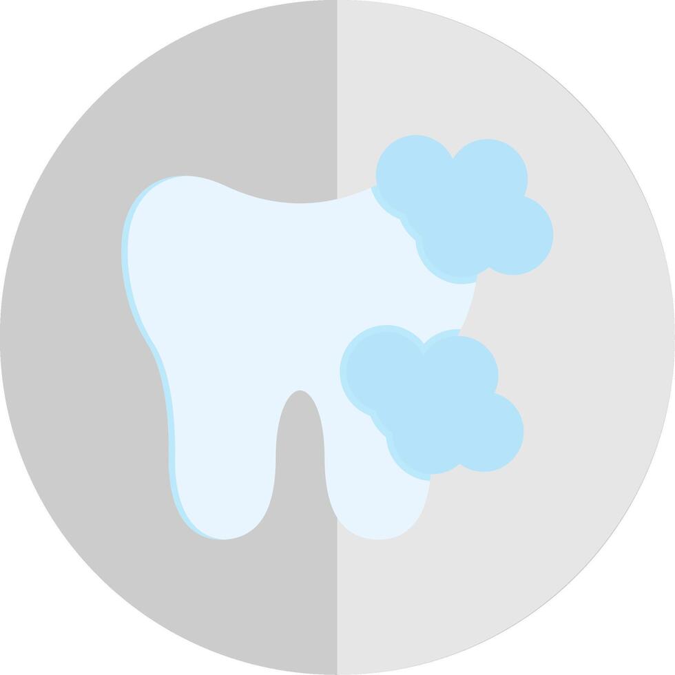 Tooth Foamy Flat Scale Icon vector