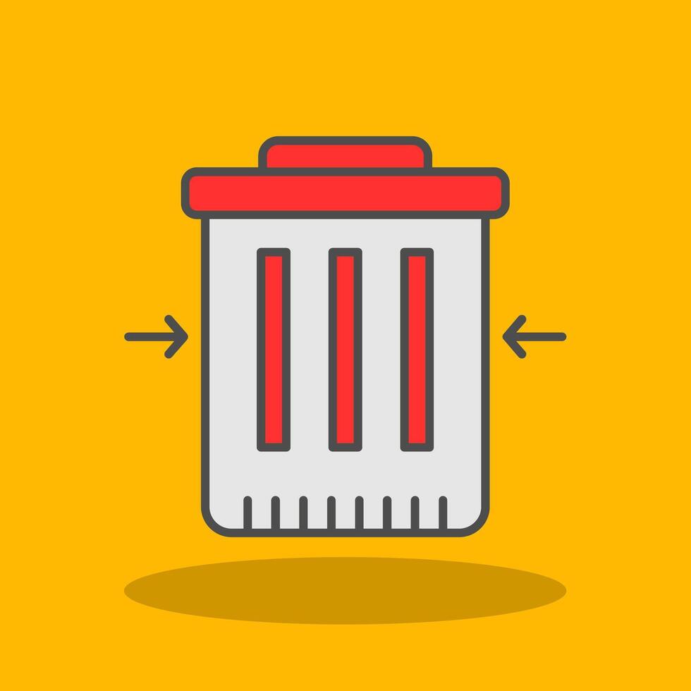 Waste Reduction Filled Shadow Icon vector